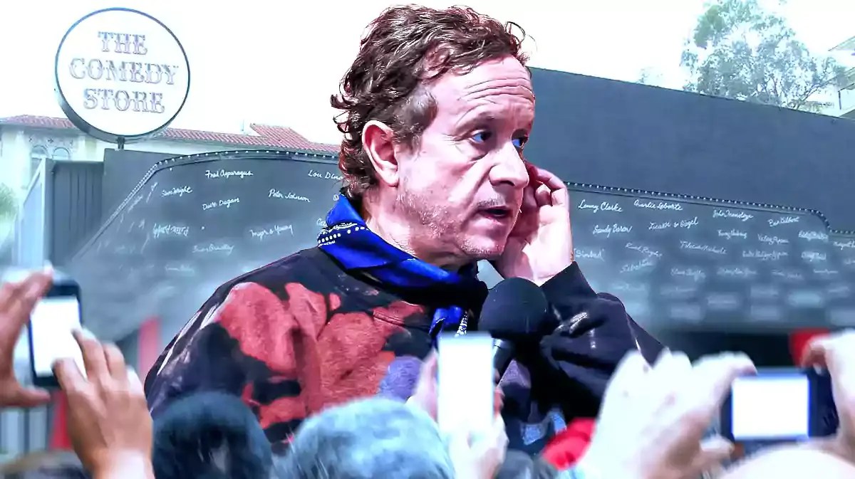 Pauly Shore outside of The Comedy Store.