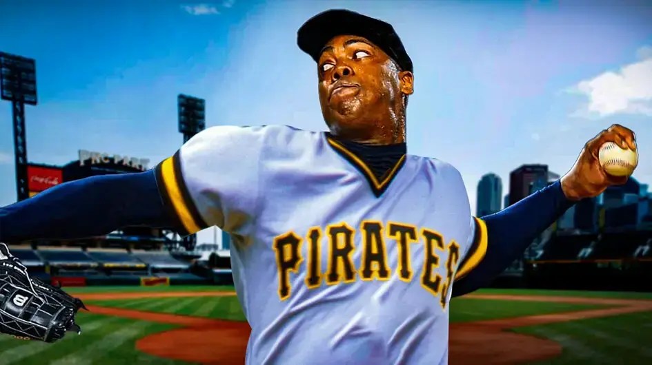 Aroldis Chapman in Pirates jersey