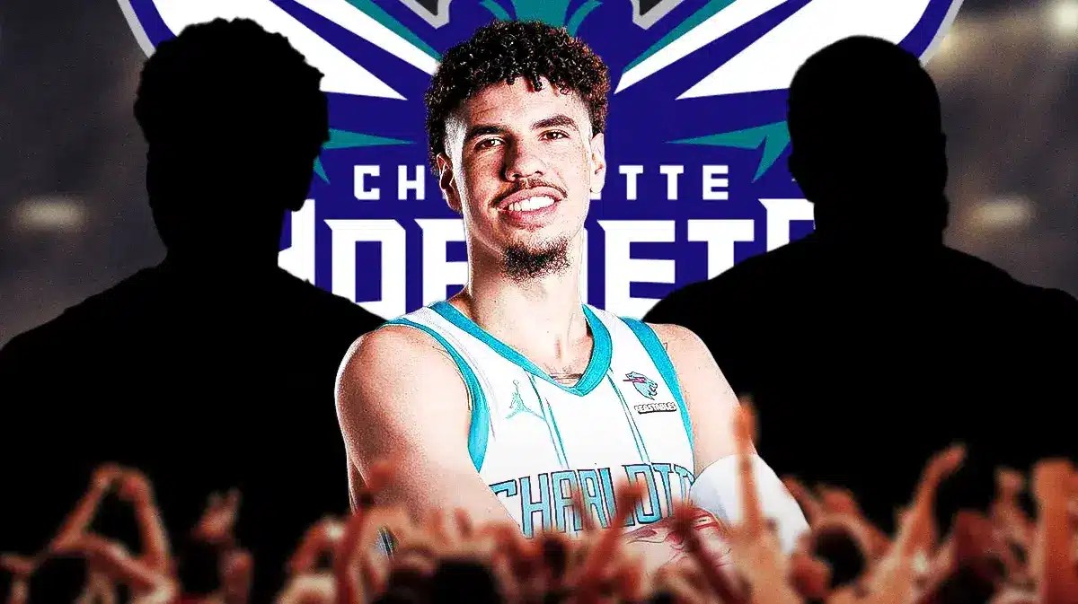Hornets star LaMelo Ball with NBA trade deadline candidates PJ Washington and Miles Bridges