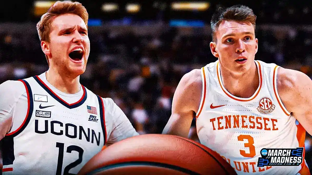 NCAA Tournament Bracketology, featuring Connecticut's Cam Spencer and Tennessee's Dalton Knecht