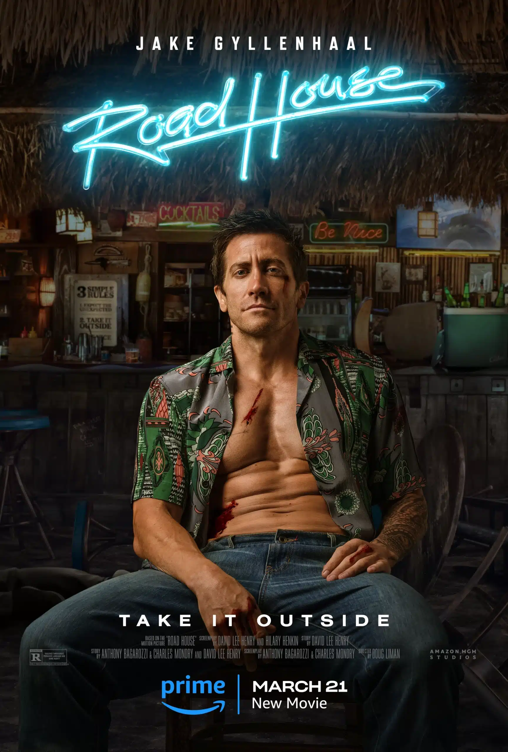 Prime Video Road House remake poster.