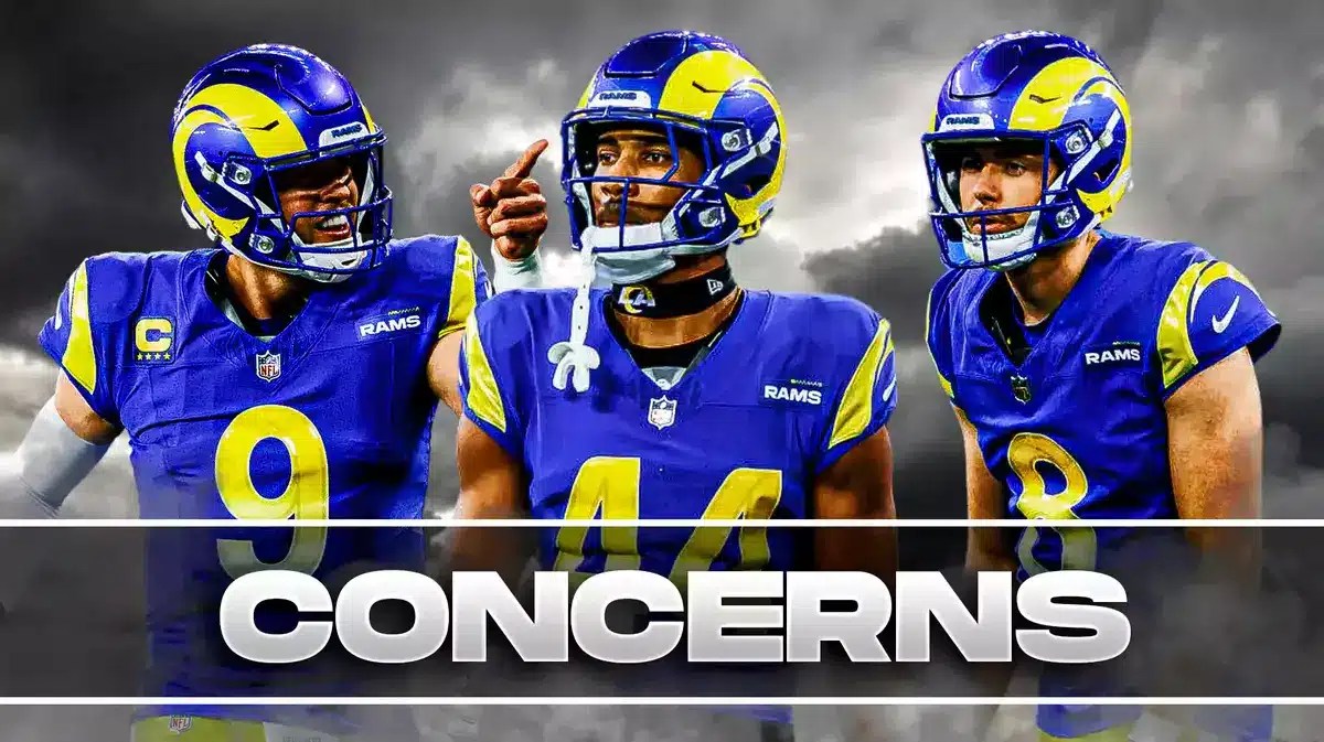 Matthew Stafford, Ahkello Witherspoon, Lucas Havrisik all with tear emojis 💧 and with gray skies in the background.