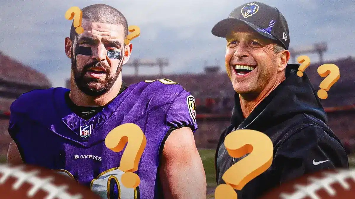 John Harbaugh, Mark Andrews. Question marks