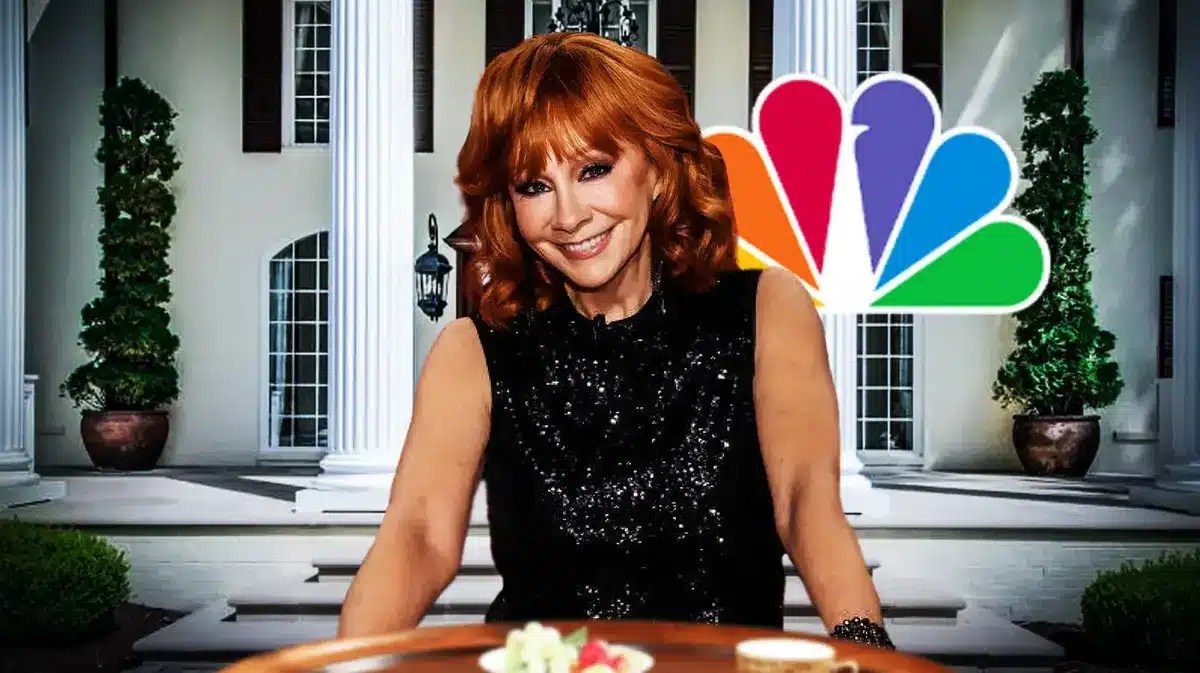 Reba McEntire with an NBC logo.