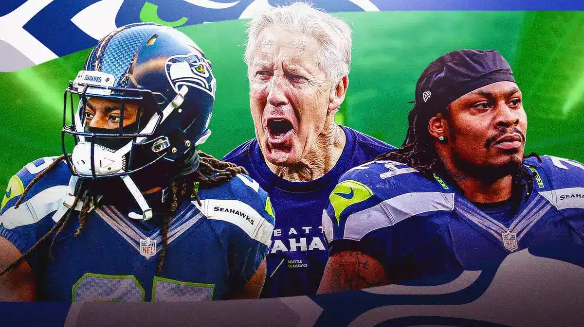 Former Seahawks Richard Sherman, Pete Carroll, and Marshawn Lynch