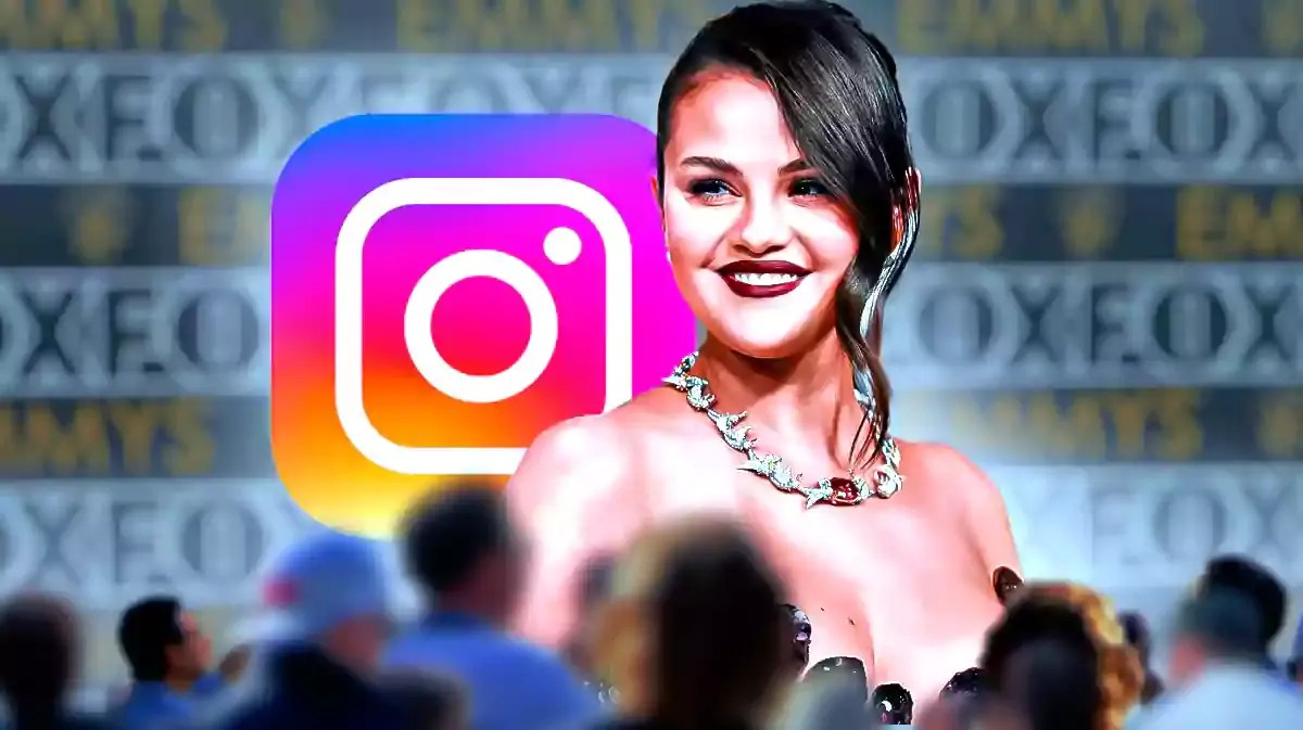 Selena Gomez with an Instagram