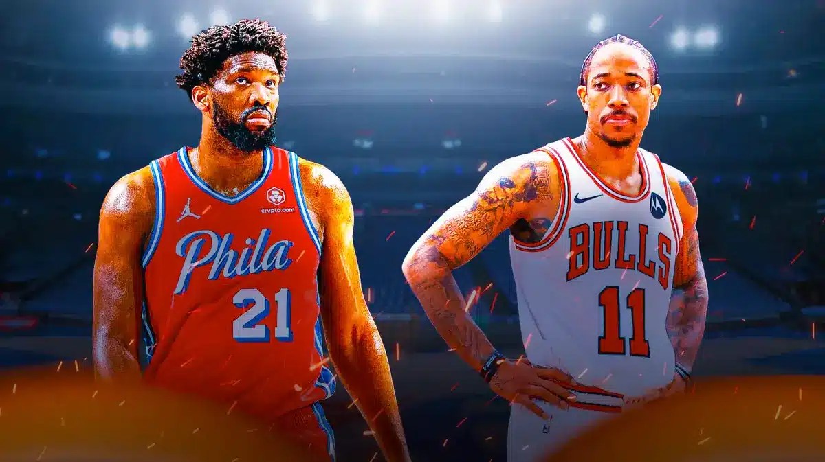 Sixers' Joel Embiid and Bulls' DeMar DeRozan