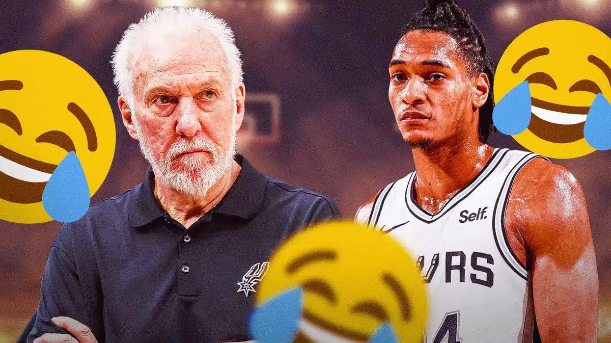 Spurs Gregg Popovich and Devin Vassell