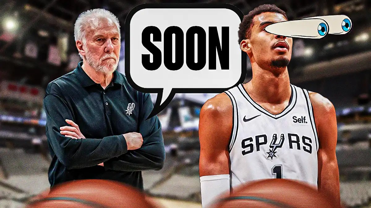 Spurs' Victor Wembanyama, Gregg Popovich saying "Soon"