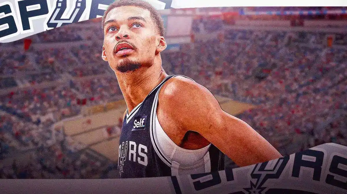 San Antonio Spurs rookie Victor Wembanyama looking focused
