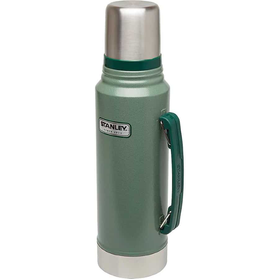 Stanly Classic Vacuum Bottle (35.2 oz.) - Green/Silver colorway on a white background.