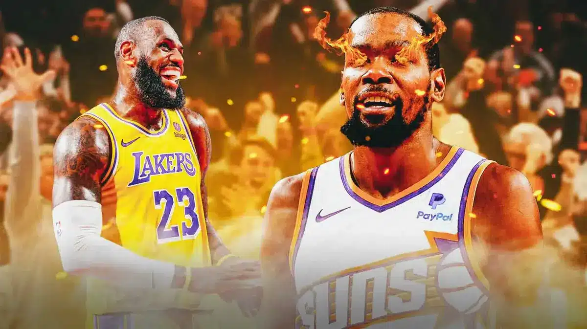 Lakers' LeBron James gets hyped over Suns' Kevin Durant's 'tough a* ...