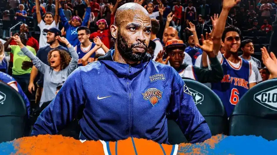 Knicks forward Taj Gibson on the bench