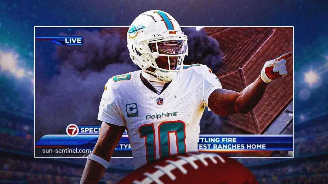 Dolphins WR Tyreek Hill had his house catch on fire.