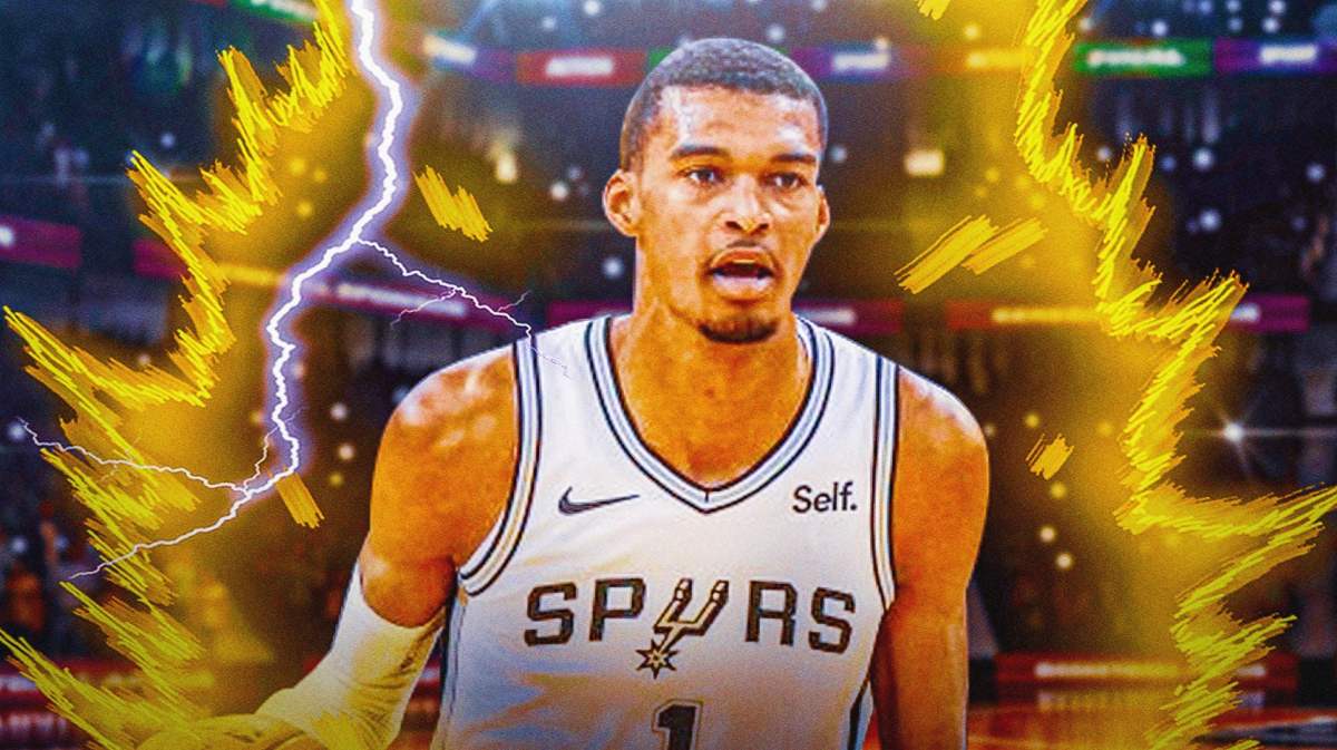 Spurs' Victor Wembanyama with super saiyan aura