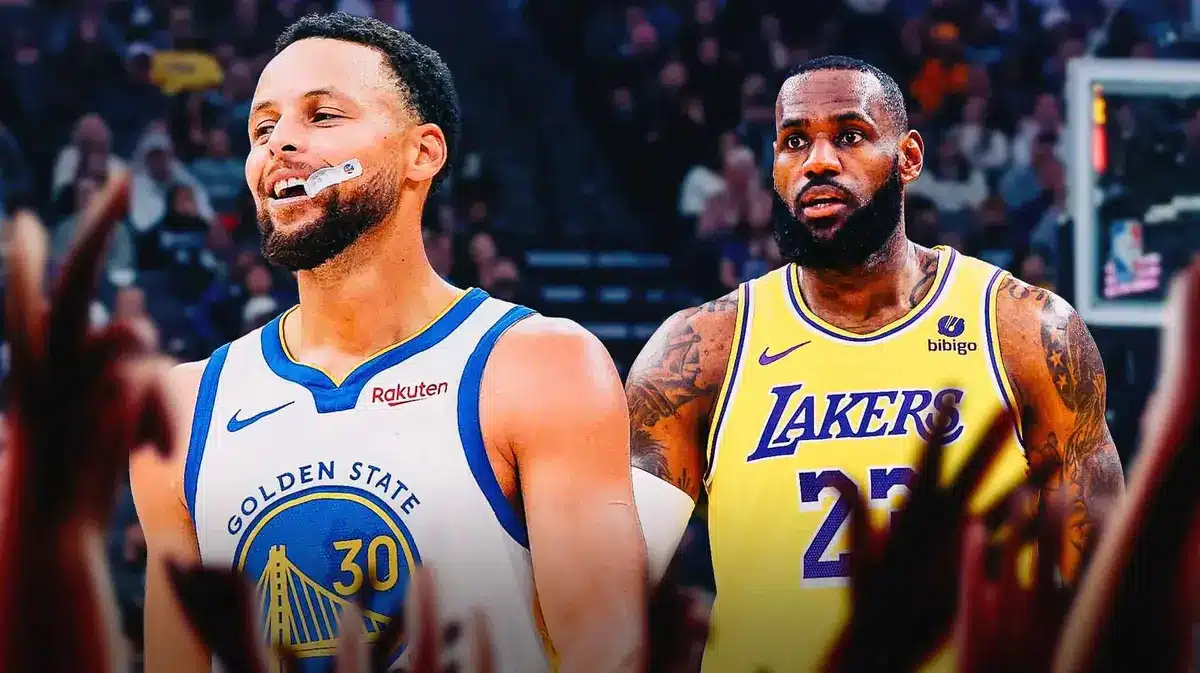 Warriors guard Steph Curry and LeBron James