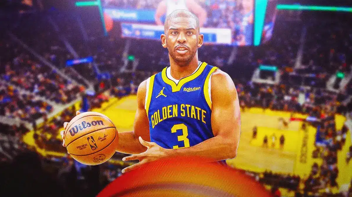 Chris Paul with Warriors jersey