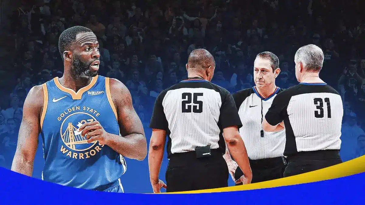 Warriors' Draymond Green looking at NBA officials