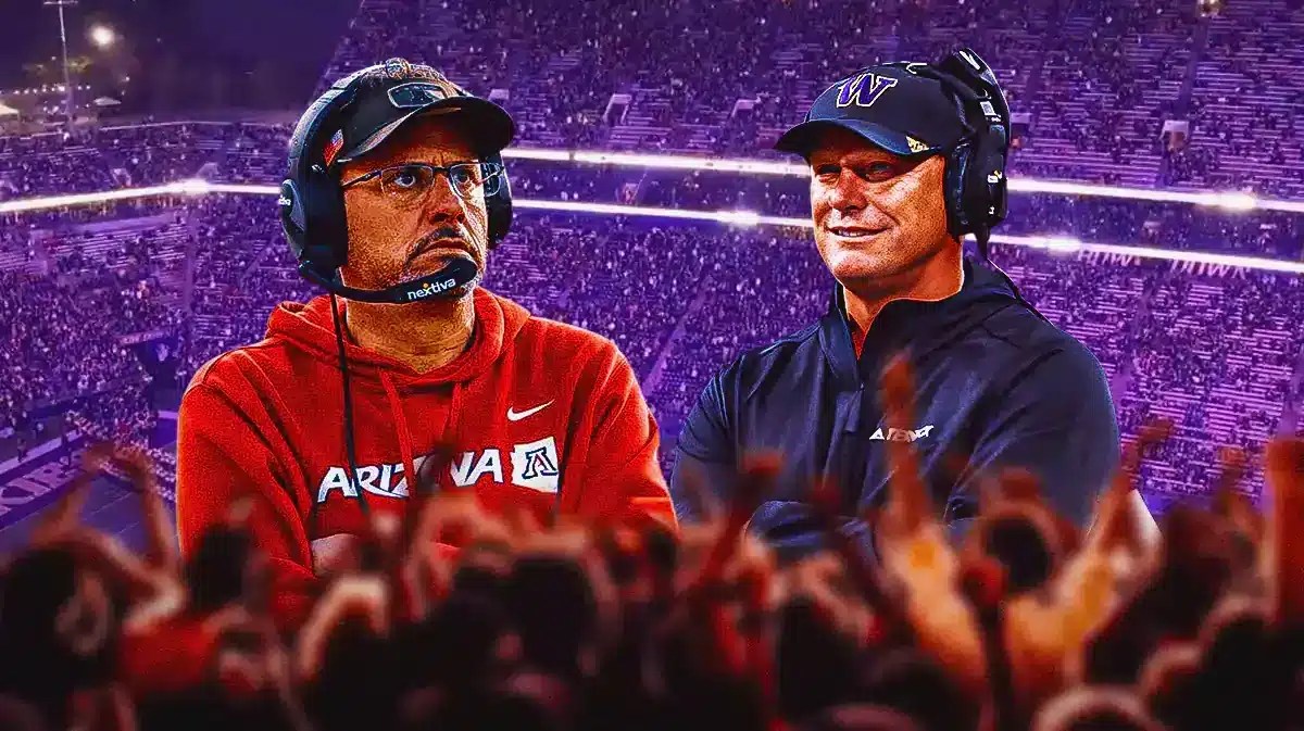 Washington football HC Jedd Fisch and College Football Playoff runner up Alabama football HC Kalen DeBoer