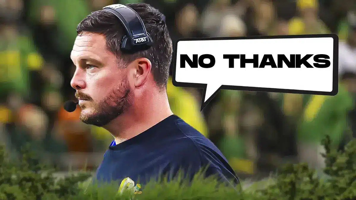 Dan Lanning saying, "No thanks"