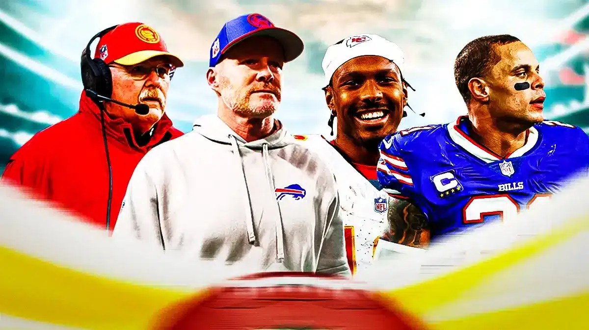 Chiefs, Bills, Chiefs Bills, Bills Chiefs, End zone fumble touchback rule, Chiefs end zone fumble touchback, Andy Reid, Sean McDermott, Mecole Hardman, Jordan Poyer