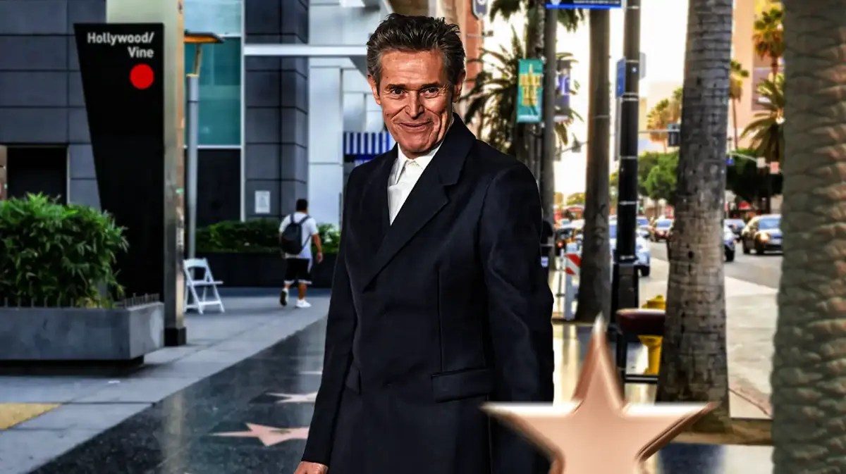 Willem Dafoe on Hollywood Walk of Fame.