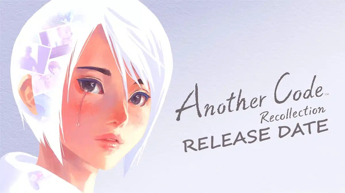 another code recollection, another code recollection release date, another code recollection gameplay, another code recollection story, another code recollection trailer, key art for Another Code Recollection with the words release date under the game title
