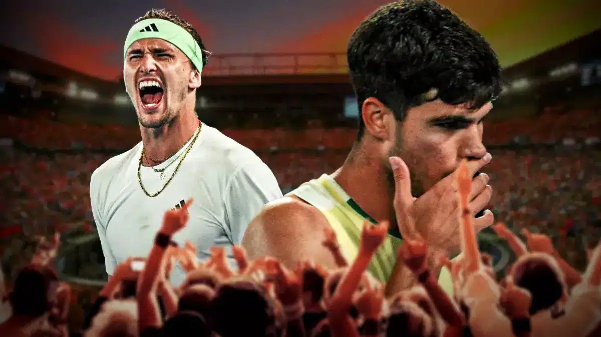 Carlos Alcaraz and Alexander Zverev at the Australian Open.