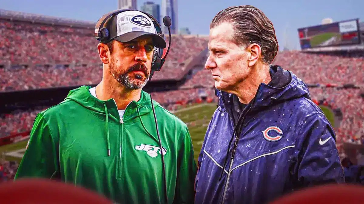 Jets' Aaron Rodgers and Bears' Matt Eberflus