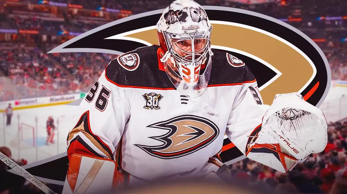 Ducks goalie John Gibson at the NHL Trade Deadline.