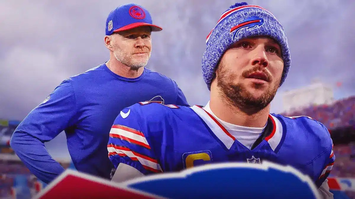 Bills QB Josh Allen and head coach Sean McDermott