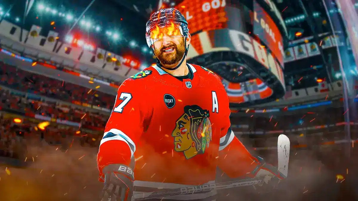 Blackhawks' Nick Foligno after standing up for Connor Bedard.