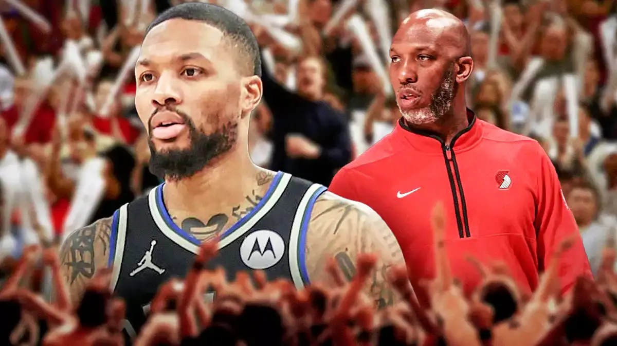 Blazers coach Chauncey Billups and Bucks Damian Lillard
