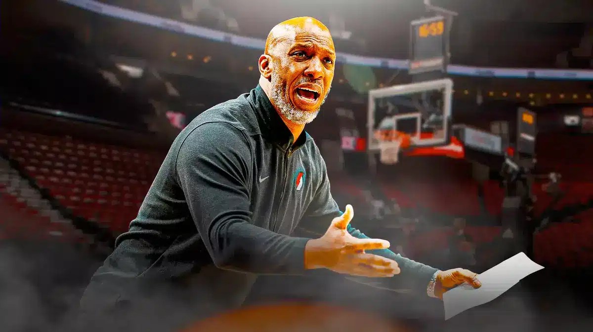 Blazers coach Chauncey Billups reading the L2M and upset