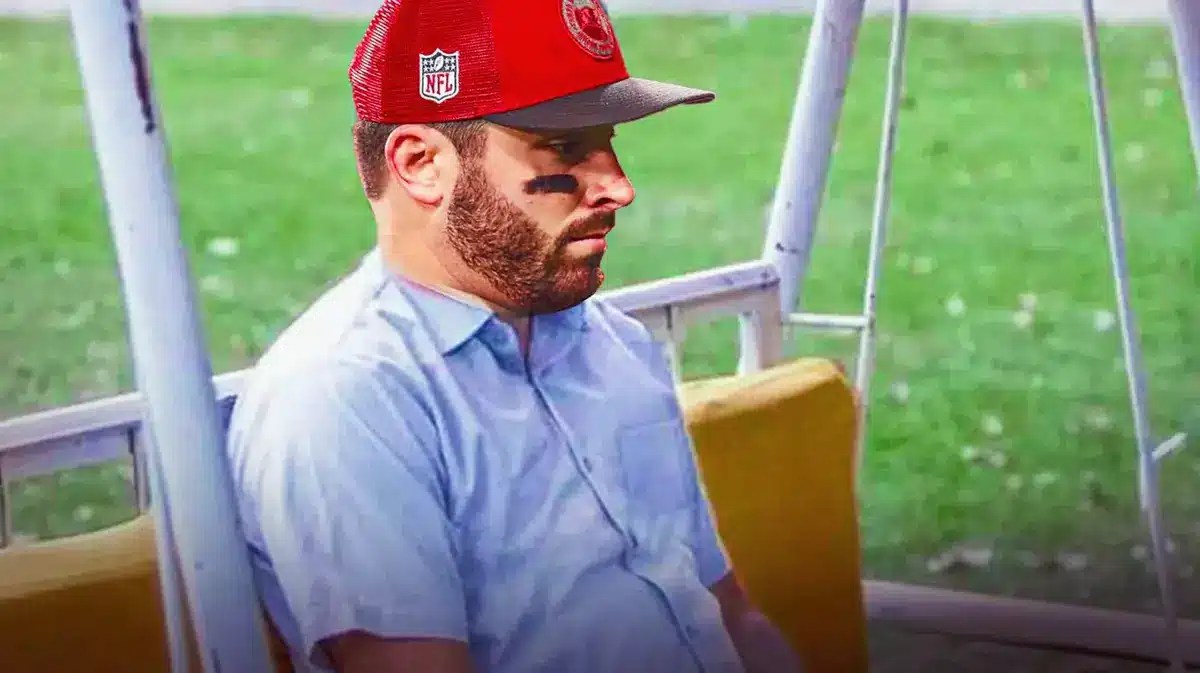 Baker Mayfield (Buccaneers) as the sad pablo escobar meme