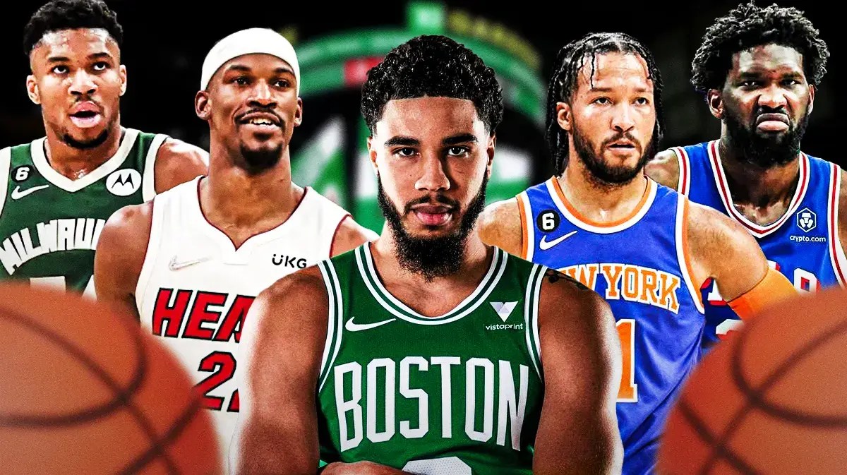 Celtics star Jayson Tatum with Jalen Brunson, Joel Embiid, Jimmy Butler, and Giannis Antetokounmpo