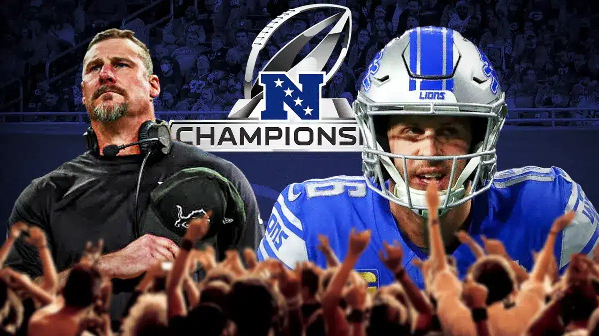 Dan Campbell, Jared Goff, NFC Championship Game