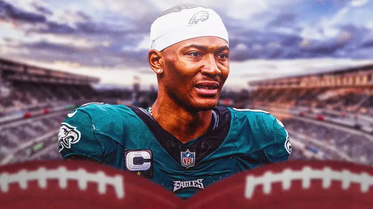 DeVonta Smith looking frustrated (Philadelphia Eagles )