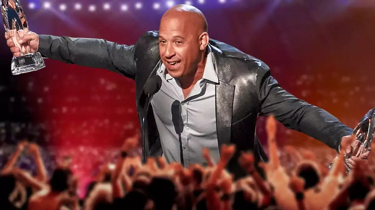 Vin Diesel on stage at People's Choice Awards.