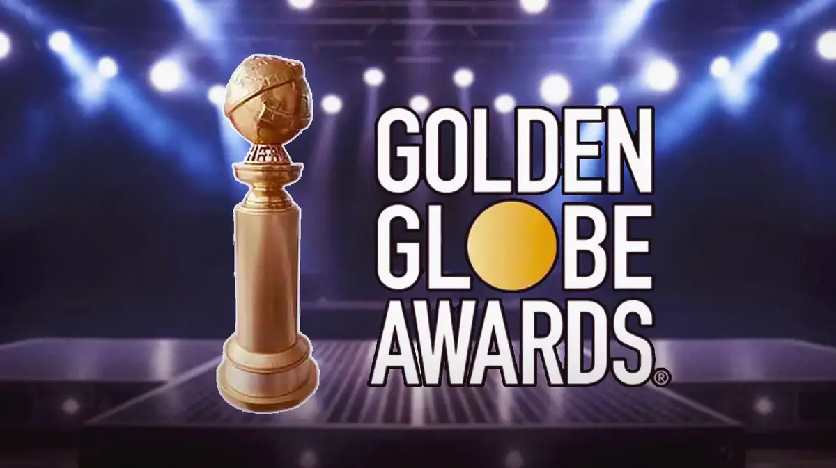 Golden Globes 2024 logo and trophy.