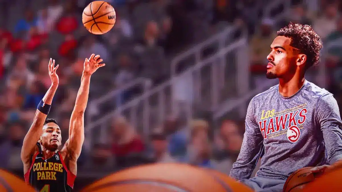 Hawks Kobe Bufkin and Trae Young