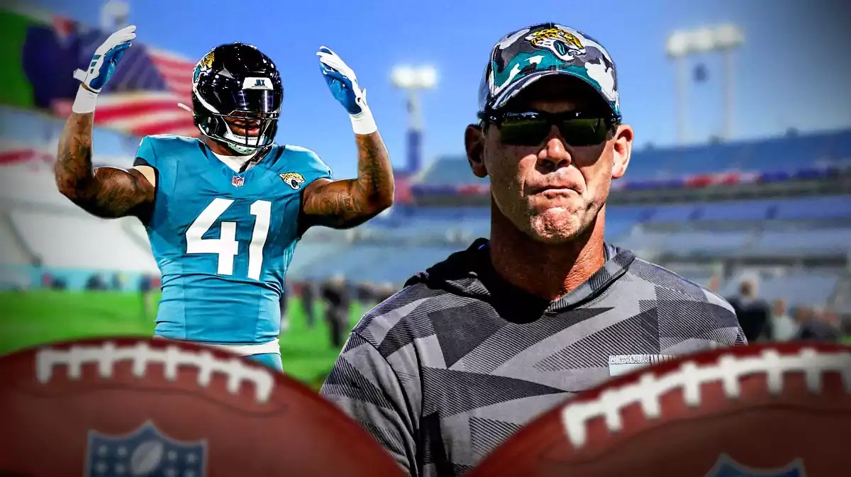 Josh Allen (Jacksonville Jaguars) next to Trent Baalke