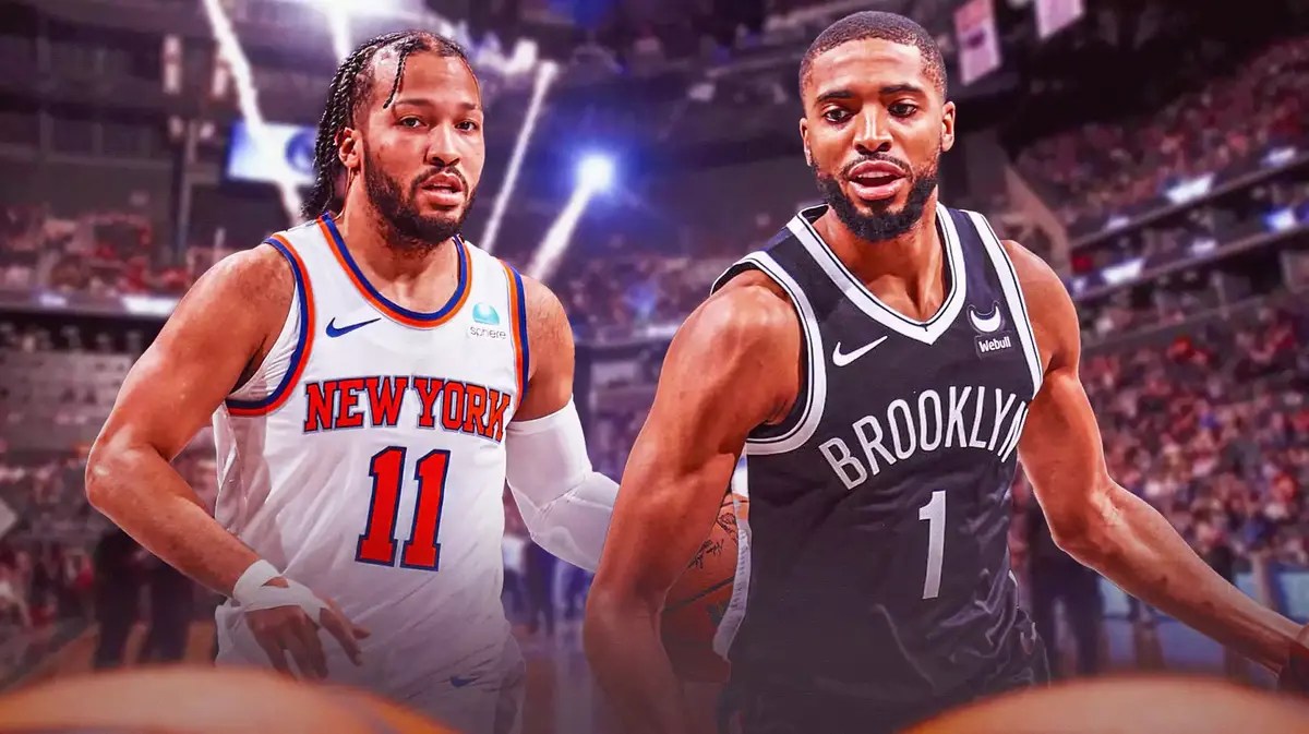 Knicks guard Jalen Brunson and Nets Mikal Bridges