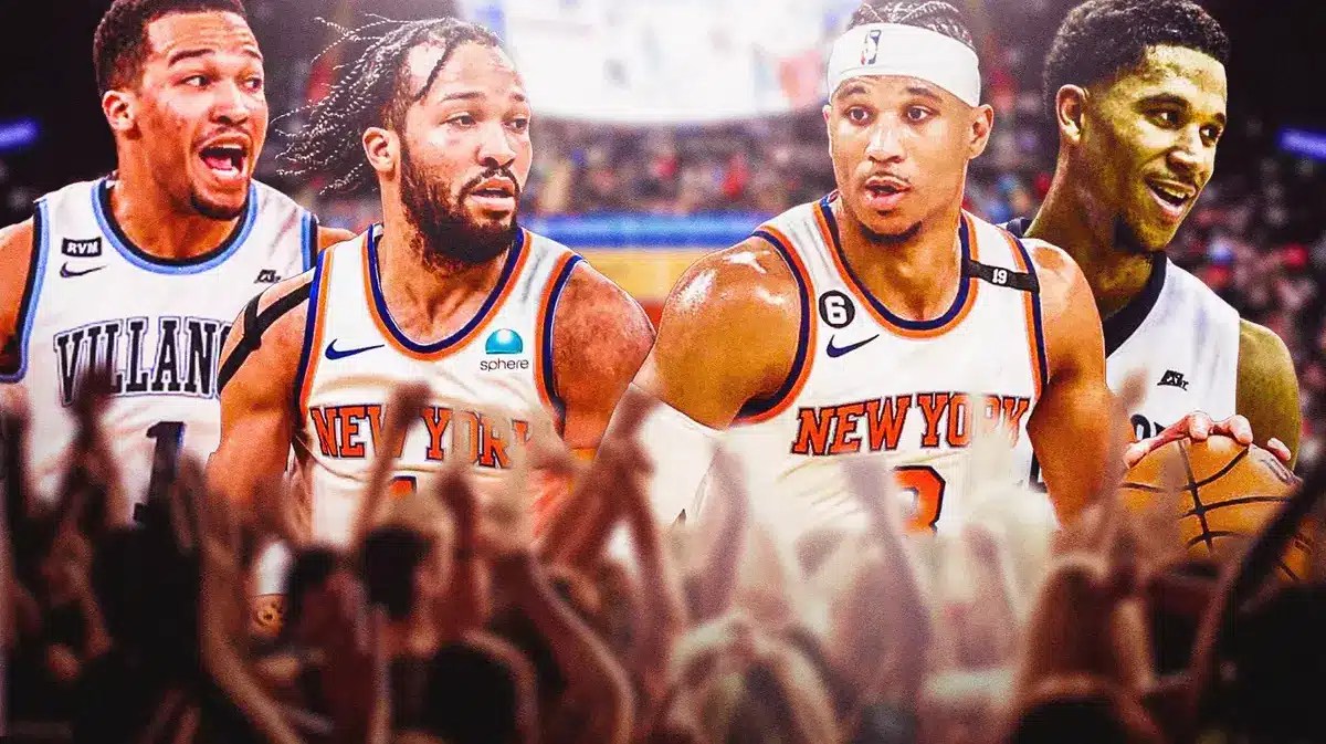 Jalen Brunson and Josh Hart, teammates for both the New York Knicks and Villanova Wildcats