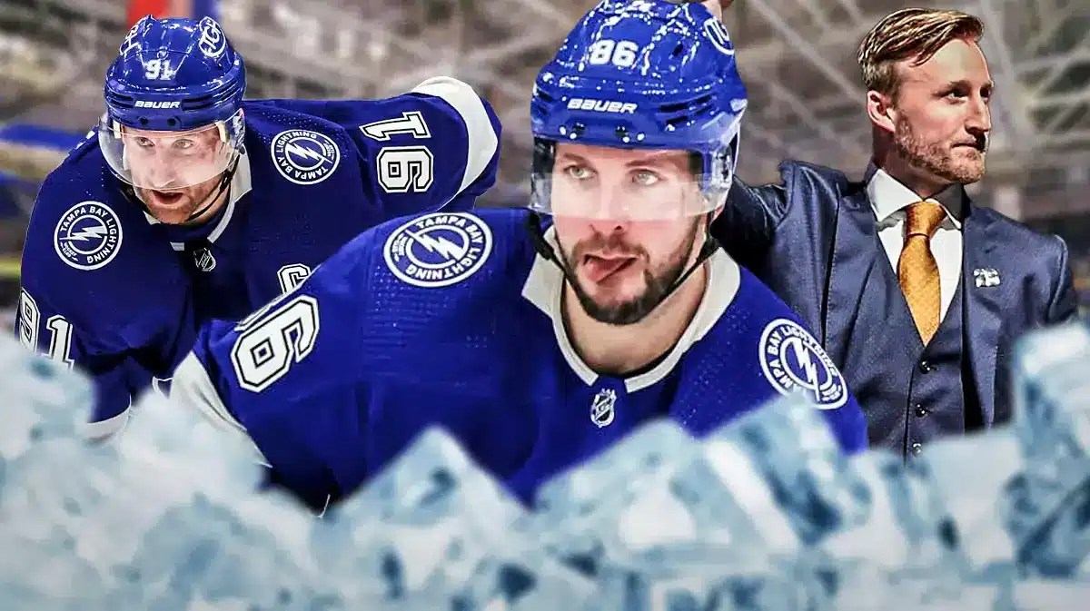 Nikita Kucherov next to Steven Stamkos (Tampa Bay Lightning)