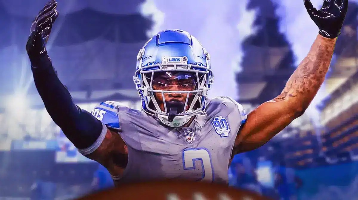 CJ Gardner-Johnson celebrates playoff victory with Lions teammates