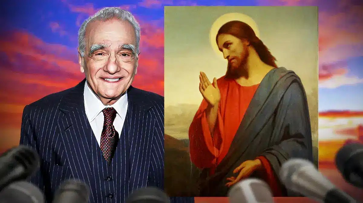 Martin Scorsese next to Jesus.