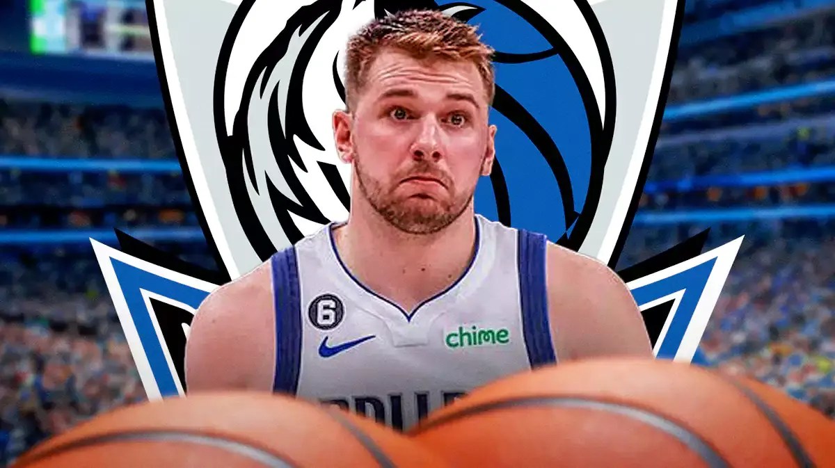 An angry looking Luka Doncic of the Dallas Mavericks