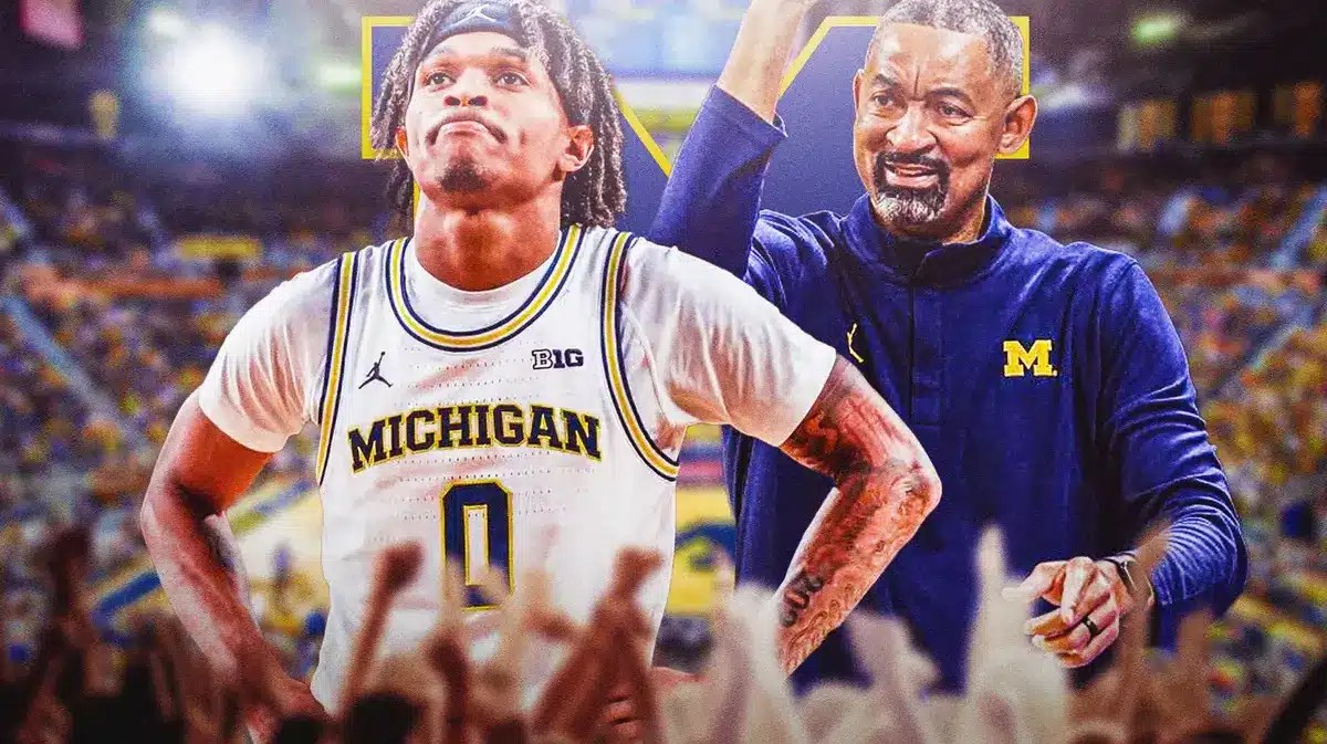 Michigan basketball's Dug McDaniel and Juwan Howard.