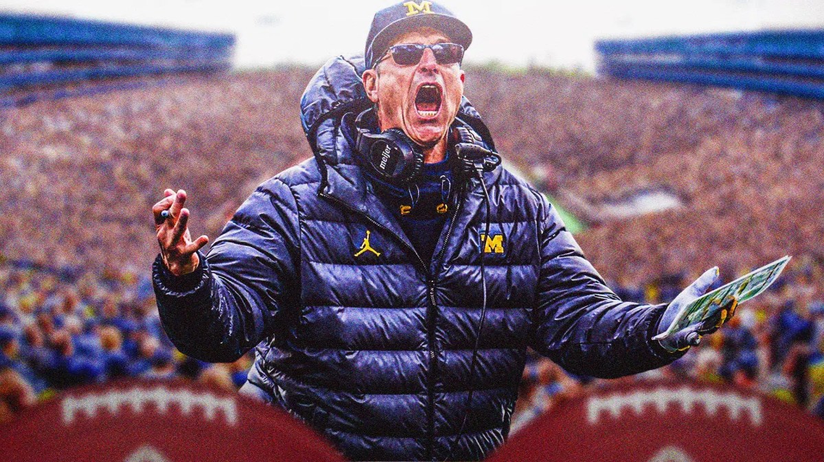 Michigan football coach Jim Harbaugh.